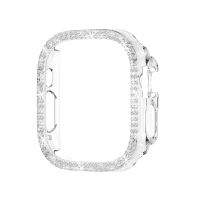 Screen Protector For Apple Watch Ultra 49mm Diamond PC Hollow Bumper Women Crystal Frame For Apple Watch 49mm Ultra Frame Case