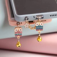 Cartoon Anti Dust Plug Charm Kawaii Owl Charge Port Plug Audio 3.5mm Earphone Jack Stopper Cute Phone Dust Plugs Cap For iPhone