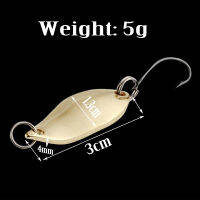 【cw】2Pcs 5g trout spoons ss fishing spoons pesca micro metal lures area trout fishing ultralight Fishing tackle Gold Silver color 【hot】