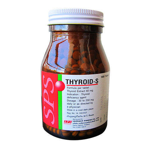 Natural Desiccated Thyroid 60mg Hypothyroidism Support NDT 500