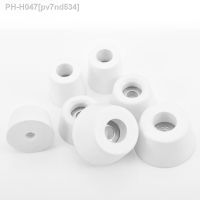 LOT 4 O/D 13mm To 50mm White Rubber Machine Foot Pad Feet With Steel Washer Non-slip Furniture Table Conical Protector