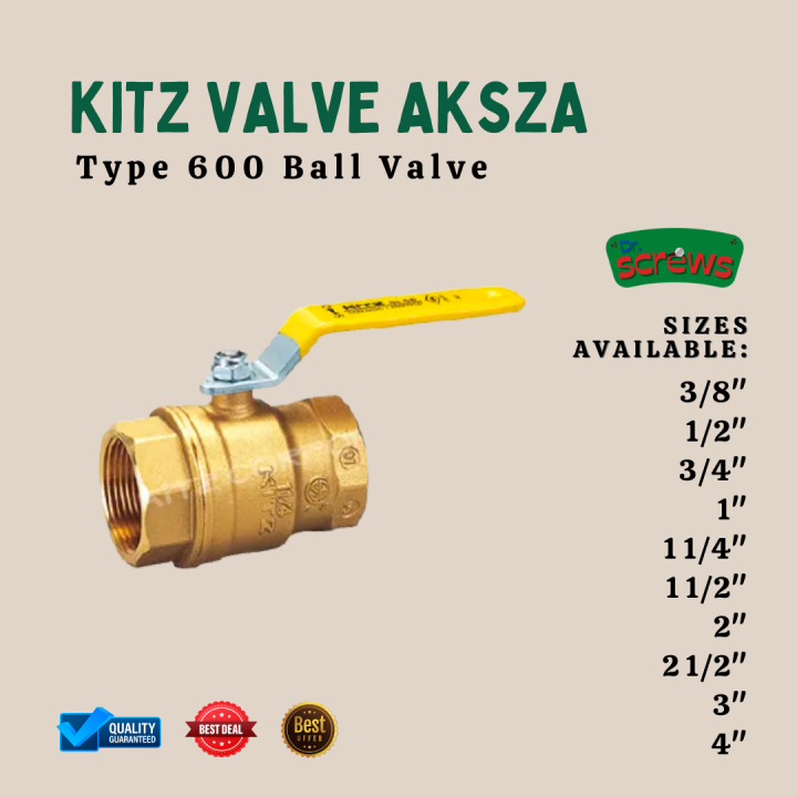 KITZ Valve AKSZA Type 600 Ball Valve Lazada PH