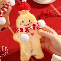 Cute Gingerbread Man Drinking Cup Portable Shaker Drink Bottle Kitchen Milk Tea Water Bottle Home Couple Christmas Bottle Gifts