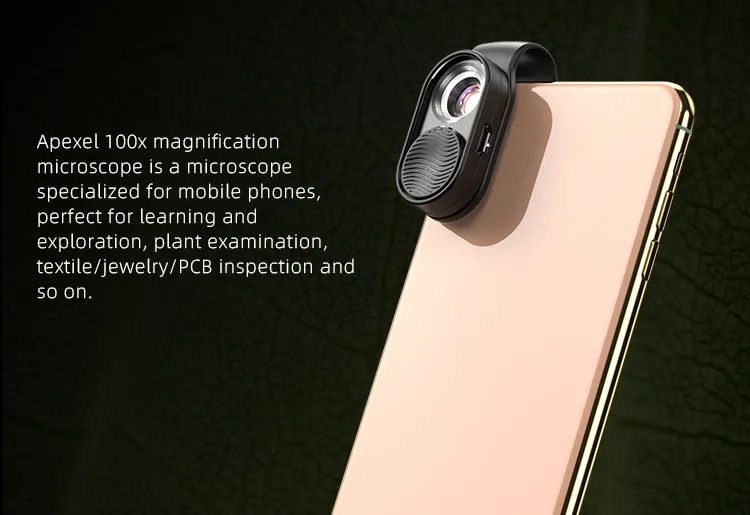 APEXEL 200X Magnification Microscope lens withCPL Mobile LED Light Micro  Pocket Macro Lenses for iPhone Samsung all smartphones - AliExpress