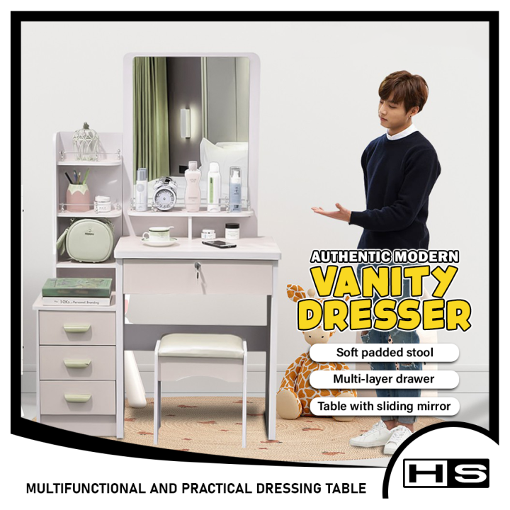 [FAST DELIVERY] HS Best Seller European Vanity Set Makeup Drawer Lock