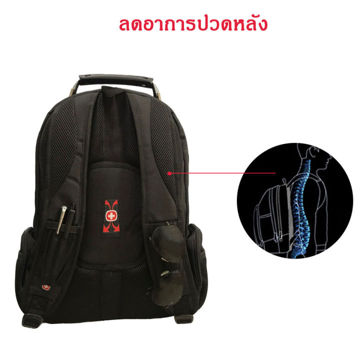 กระเป๋าเป้คอม-007-กระเป๋าใส่คอมพิวเตอร์-15-6-นิ้ว-หูจับสายสปริง-กันน้ำ-กระเป๋านักเรียน-กระเป๋าเป้ใส่คอม-กระเป๋าnotebook-กระเป๋าคอม