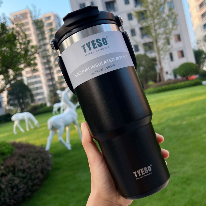 900ml-30oz-แก้วเก็บความเย็น-tyeso-มีที่จับ-หูหิ้ว-แก้วกาแฟ-แก้วสแตนเลส