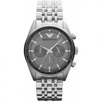 นาฬิกาข้อมือผู้ชาย EMPORIO ARMANI Sportivo Chronograph Grey Dial Stainless Steel Mens Watch AR5997