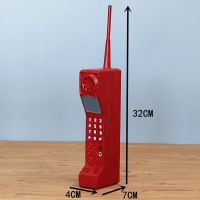 Red Bar Retro Vintage Telephone Model Home Decoration Crafts Ornaments Coffee Shop Decoration Retro Desktop Hand Phone Craft