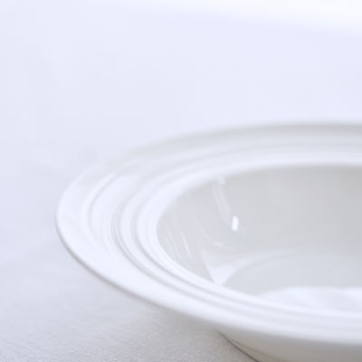 Pure Bone China Western Food Plate European Kitchen Tableware Pasta Plate Salad Plate Buffet