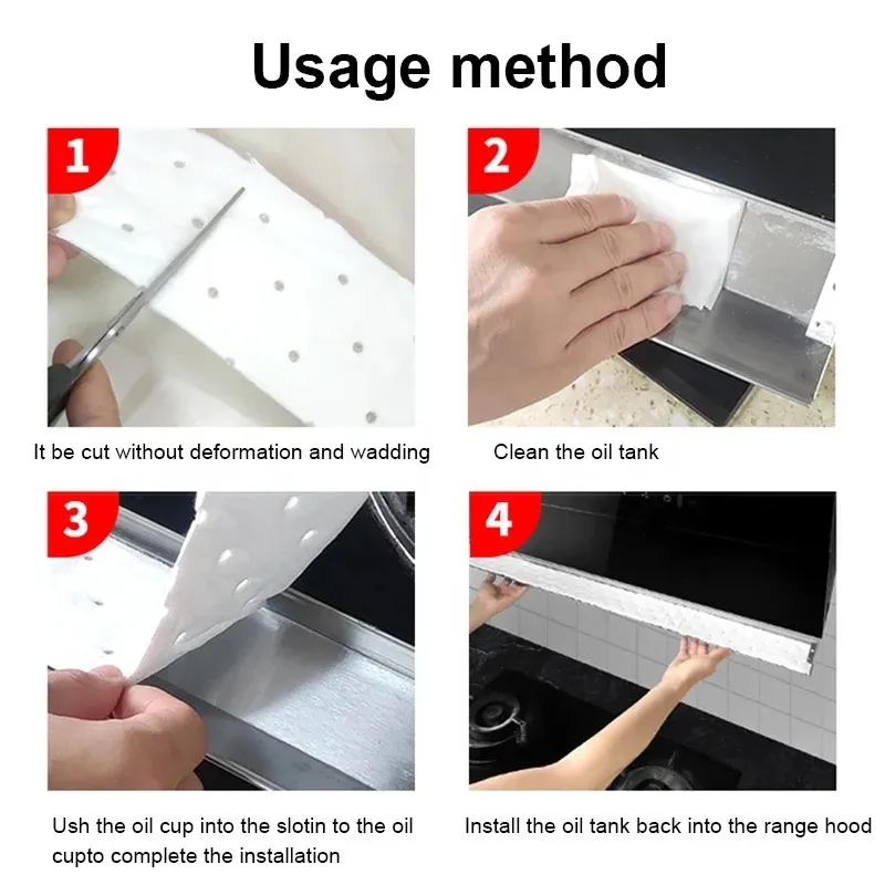10pcs Kitchen Range Hood Oil-absorbing Filter Paper Pad Range Hood