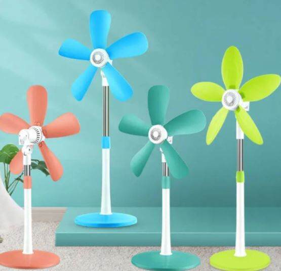 Electric Fan Stand Fan Shakeable Head Standard Big Wind 5 Blades Stand