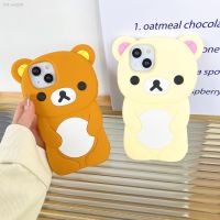 3D Cartoon Cute Bear Soft Silicone Skin Back Cover For iPhone 6s 7 8 Plus X XR Xs 11 12 13 Pro Max Phone Cases Coque Fundas Capa