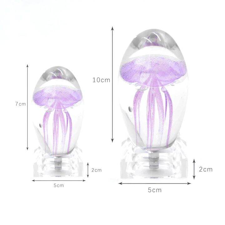 โคมไฟ-led-หลากสีสำหรับไฟกลางคืน-hiasan-kamar-วันหยุด3d-ของขวัญสุดสร้างสรรค์โต๊ะคริสตัลรูปแมงกะพรุน