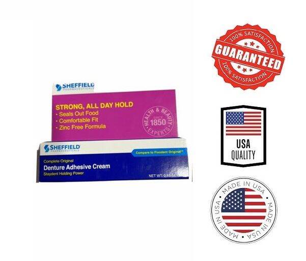 Sheffield's US Complete Original Denture Adhesive Cream, Zinc Free
