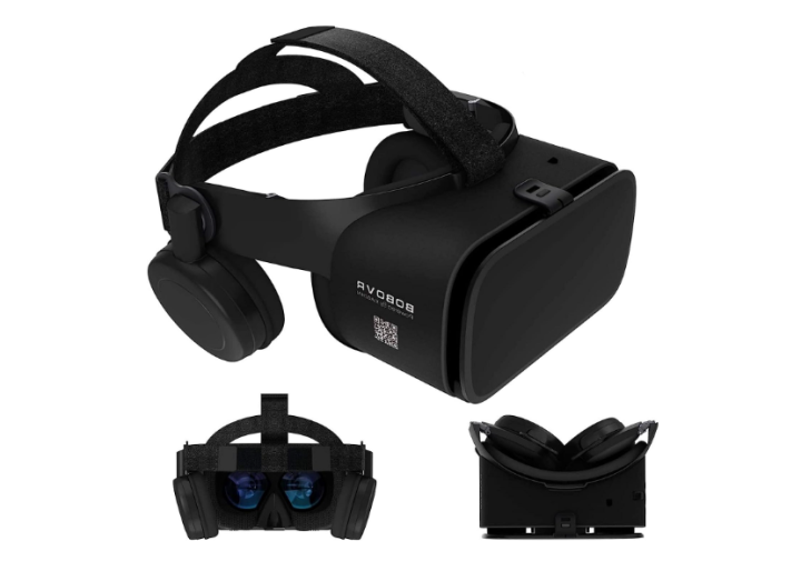 3D Virtual Reality VR Headset with Wireless Remote Bluetooth, VR Glasses  for Movies & Video Games IMAX, Compatible for Android iOS iPhone 12 11 Pro