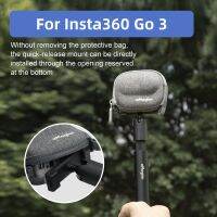 เคส EVA แข็งสำหรับ Insta360 Go 3กล้องแอคชั่นแคมเมรากระเป๋าขนาดเล็กป้องกันการดูดซับแรงกระแทกขนแกะเคสปกป้องรอยขีดข่วนพร้อมช่องเปิดด้านล่าง