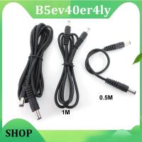 B5ev40er4ly Shop 12V DC Male To Male plug Power supply Connector Extension cable Plug 5.5 x 2.1mm CCTV camera Adapter Cords 0.5m/1M/2M