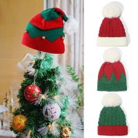 Winter Christmas Hat Fur Pom Poms Hat Thick Hat for Kids Girl 39;s Knitted Beanies Hat Santa Claus Cap for Bells Baby Xma Gifts