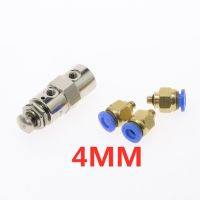 LLJLJ-Tv-4p Exhaust Valve 2 Position 5 Way On/off M5 Thread Push Button Switch Air Pneumatic Mechanical Valve W Fiittings