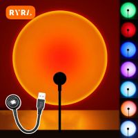 RYRA USB Sunset Light cellulare Self Photography Light LED Rainbow Neon Night Light Proiettore Fotografia Wall Atmosphere Lights Night Lights