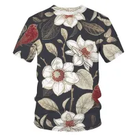 Plants Vintage Graphics 3d Print Mens O Neck T-shirt แขนสั้นสบาย ๆ บวกขนาดเสื้อยืด เสื้อยืดแฟชั่น เสื้อผ้าผู้ชาย