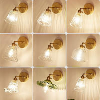 Modern Transparent Wall Sconce Lighting Nordic wall lamp Copper Wall Light Clear Lampshade Retro For Room Glass Wall Lamp