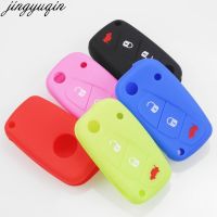 dfthrghd Jingyuqin 3 Buttons Remote Car Key Silicone Cover Skin Case For Fiat Bravo Ducato Panda Punto Stilo Idea Doblo