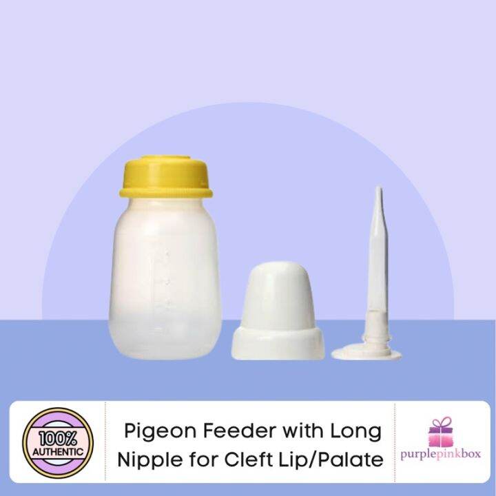 Pigeon Feeding Bottle with Long Silicone Nipple for Cleft Palate baby