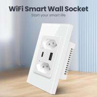 Tuya WiFi Brazil Wall Socket TypeC/USB Can Be Individually Controlled Brazil Smart Socket Smart Home Ratchets Sockets