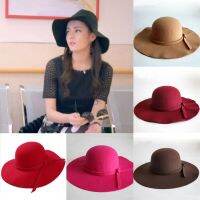 Wide Large Brim Wool Felt Cap Beach GIrl Floppy Hat