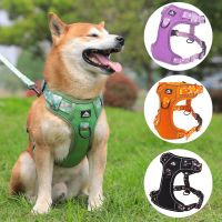 【FCL】❈ Big Dog Harness Reflective Chest French Bulldog for Medium Large Dogs Collar Walking Supplies