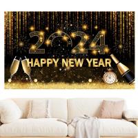 Happy New Year Tablecloth Happy New Year Decorations 2024 Happy New Year Background New Year Banner Happy New Year Backdrop Party Decor New Year Eve Party Backdrop Supplies unusual