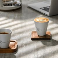 แก้วกาแฟถ้วยกาแฟพอร์ซเลนถ้วยกาแฟเอสเปรสโซทำมือแก้วกาแฟเซรามิค J83ขนาด120มล. แก้วกาแฟขาวช๊อตคู่