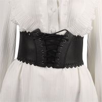 Ruffle Edge Underbust Women Elegant Corset Curve Shaper Modeling Strap Slimming Waist Belt Solid Color Corset Bustiers