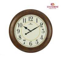 DOGENI นาฬิกาแขวน โดเกนี่ รุ่น WNW017DB สีน้ำตาลเข้ม ขนาด : Ø55.0x หนา 5.2ซม. Wooden Wall Clock