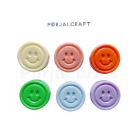 ลูกปัดหน้ายิ้ม Smiley face beads 19mm