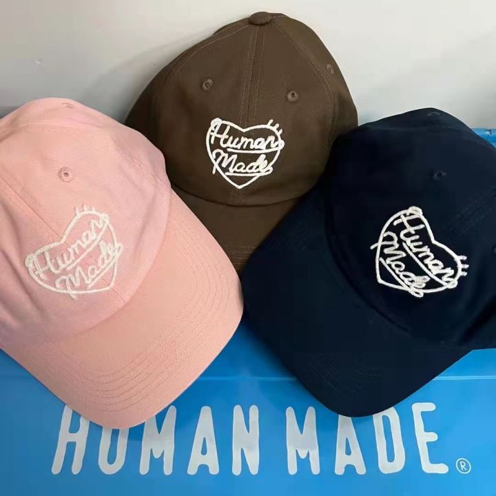 human-made-ลายหัวใจ-คุณภาพสูง-ผู้ชายและผู้หญิง-ฮิพฮอพ-หมวก-หมวกเบสบอล
