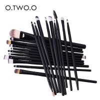 O.tw O.O 20ชิ้น/ล็อตสีดำแปรงแต่งหน้าแปรงแต่งหน้า Make Up Brush Tools Kit แป้งรองพื้น Foundation Powder Shader Liner