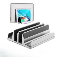 Vertical Laptop Stand Holder 2 Slots Aluminum Notebook Desktop Stand Adjustable Dock for MacBook Surface Samsung HP Dell Laptops Laptop Stands