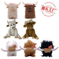 สินค้าใหม่ Highland Cow จำลองการนั่งสก็อตไฮแลนด์วัวตุ๊กตาสัตว์ขนยาววัว ~