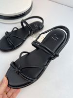 Old American order pack expensive tail goods [two wear] slip-on strappy flat Roman sandals foreign trade large size sandals for women 【QYUE】