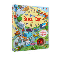 Busy car wind up busy car track Book English original picture book childrens puzzle game paperboard Book Usborne running fun interactive parent-child toy childrens book