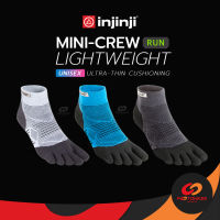 INJINJI MINI CREW LIGHTWEIGHT (UNISEX) ถุงเท้า 5 นิ้ว ถุงเท้าวิ่งกันการเสียดสีของนิ้วเท้า แบบบาง เหนือข้อ