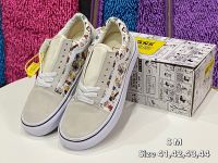 รองเท้าVans X Peanuts Old Skool Snoopy The Gang *Cream* (Size38-45) #สินค้าพร้อมกล่องรองเท้าผ้าใบ รองเท้าแวนส์ รองเท้าผ้าใบชายหญิง รองเท้าผ้าใบสลิปออน *จัดส่งไว