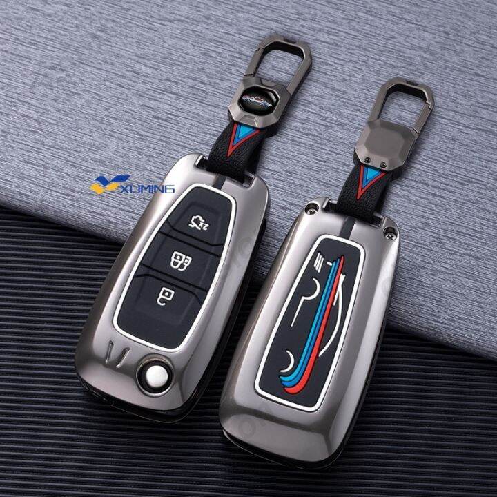 HYS Luminous Zinc Alloy Smart Remote Key Fob Case Cover Holder Shell