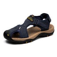 2021Brand Genuine Leather Mens Shoes Summer Mens Sandals Men Sandals Fashion Outdoor Beach Sandals And Slippers Big Size 38-47