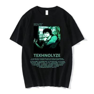 มังงะ Texhnolyze Serial Experiments Lain T เสื้อ Anime นิยายวิทยาศาสตร์ Iwakura กราฟิกเสื้อยืดเสื้อลำลองผู้ชายเสื้อผ้า Y2k