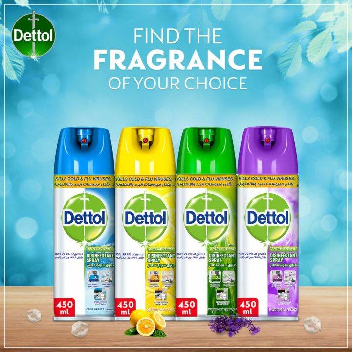 Dettol Antibacterial Germicidal Hygiene Liquid Disinfectant Spray Crisp