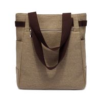 Womens messenger handbag canvas bag with cute small shopping shoulder bag Khaki